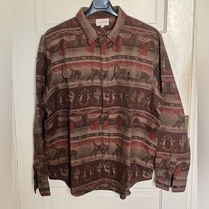 Lucky Brand Southwestern patterned Button-Up Shirt